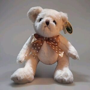 Bearington Teddy Bear Collection 10" with Bow Tie, Coconut Bear